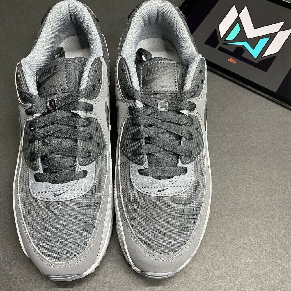 Nike Air Max 90 Sneakers Cool Gray Black DC9388-003 Men's Sizes VTG Vintage Rare - Picture 6 of 9